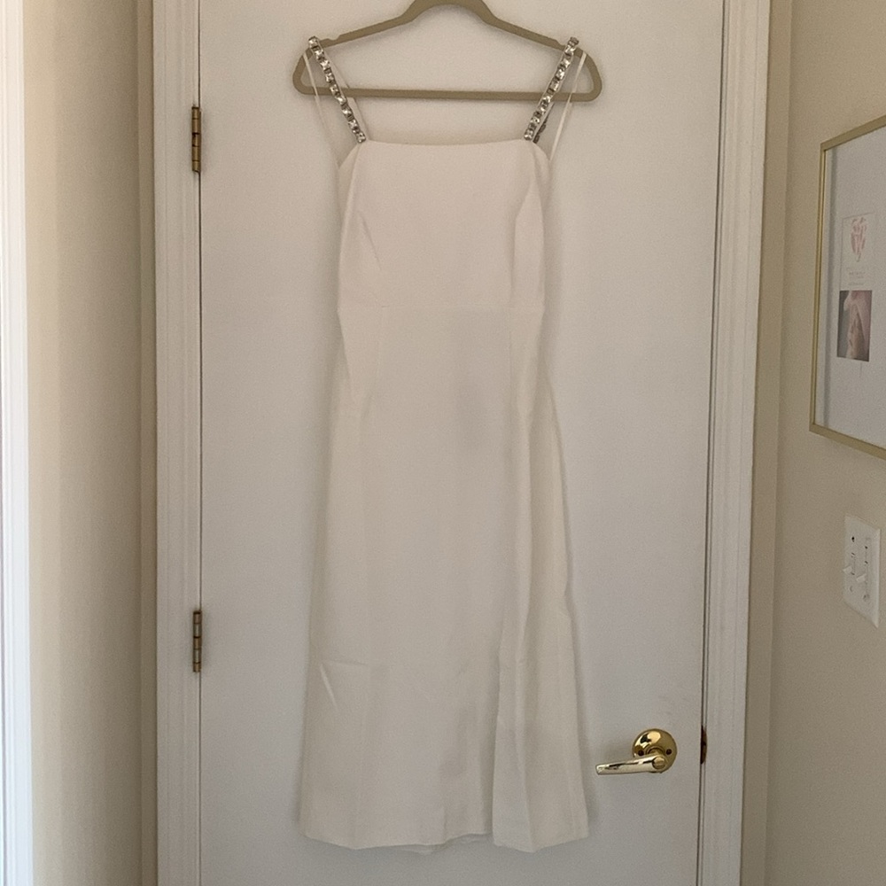 Sachin + Babi for BHLDN Elegant White Crystal Strap Embellished Tallulah  Dress